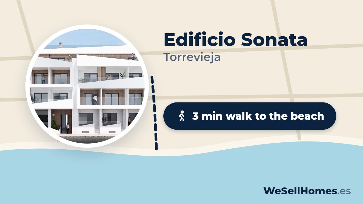 Edificio Sonata, Torrevieja: 3 min walk to the beach