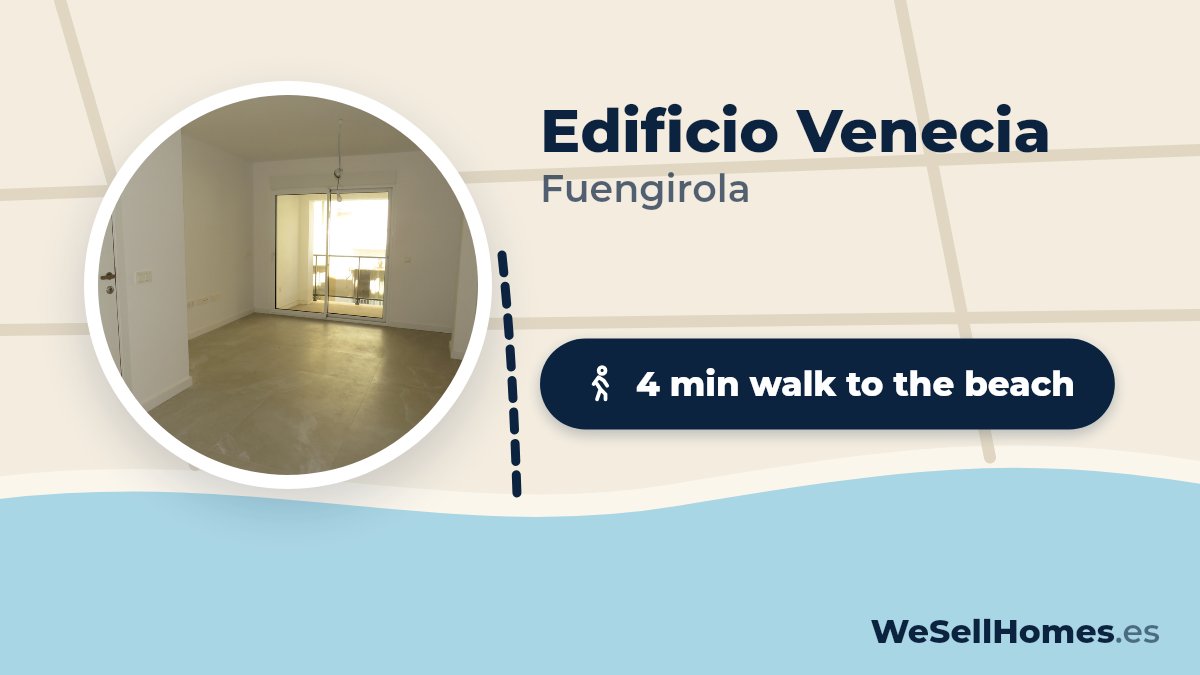 Edificio Venecia, Fuengirola: 4 min walk to the beach
