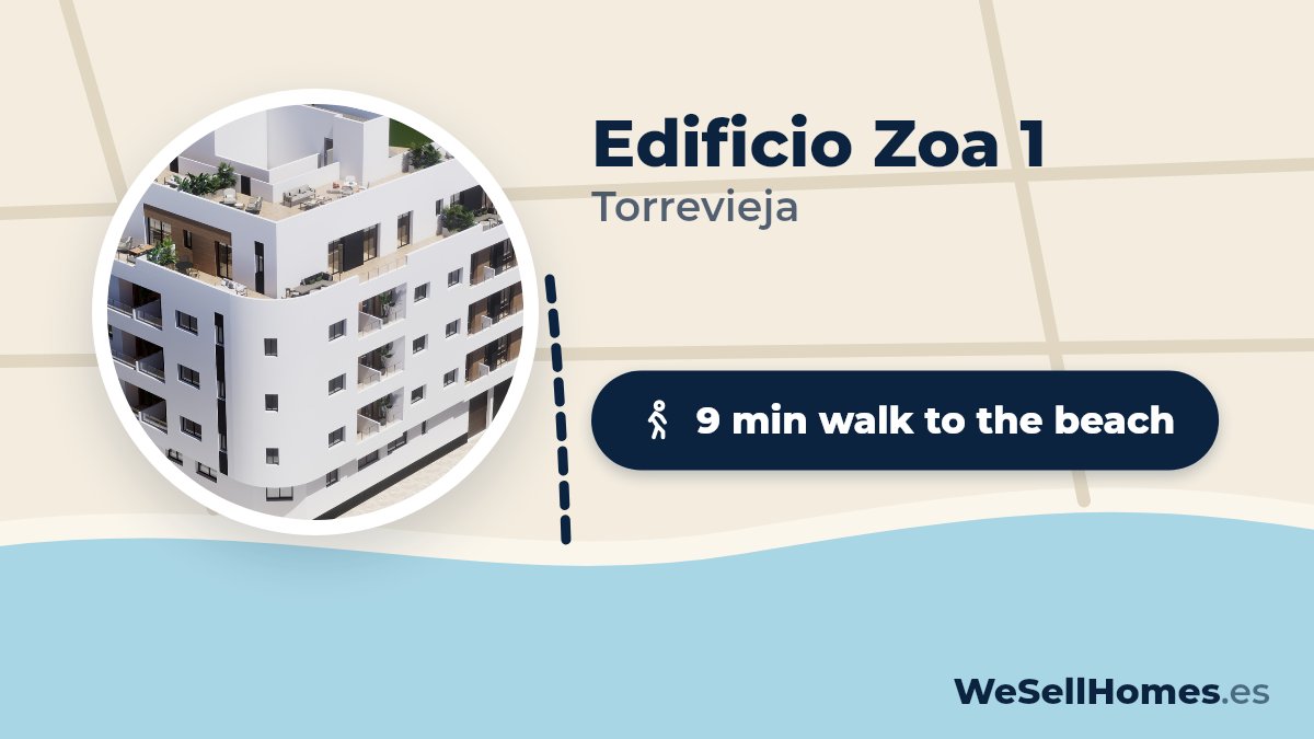Edificio Zoa 1, Torrevieja: 9 min walk to the beach