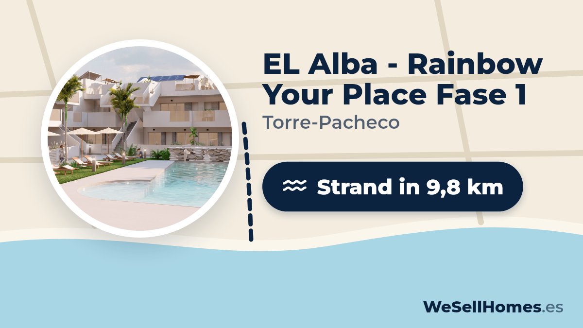 EL Alba - Rainbow Your Place Fase 1, Torre-Pacheco: Strand in 9,8 km