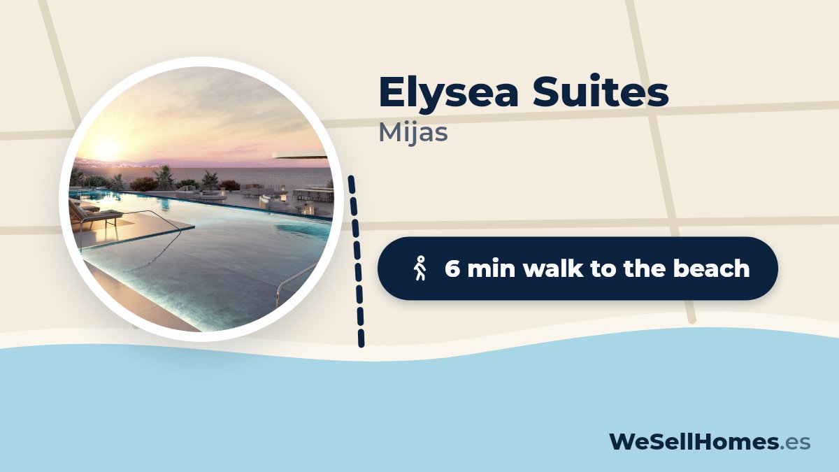 Elysea Suites, Mijas: 6 min walk to the beach