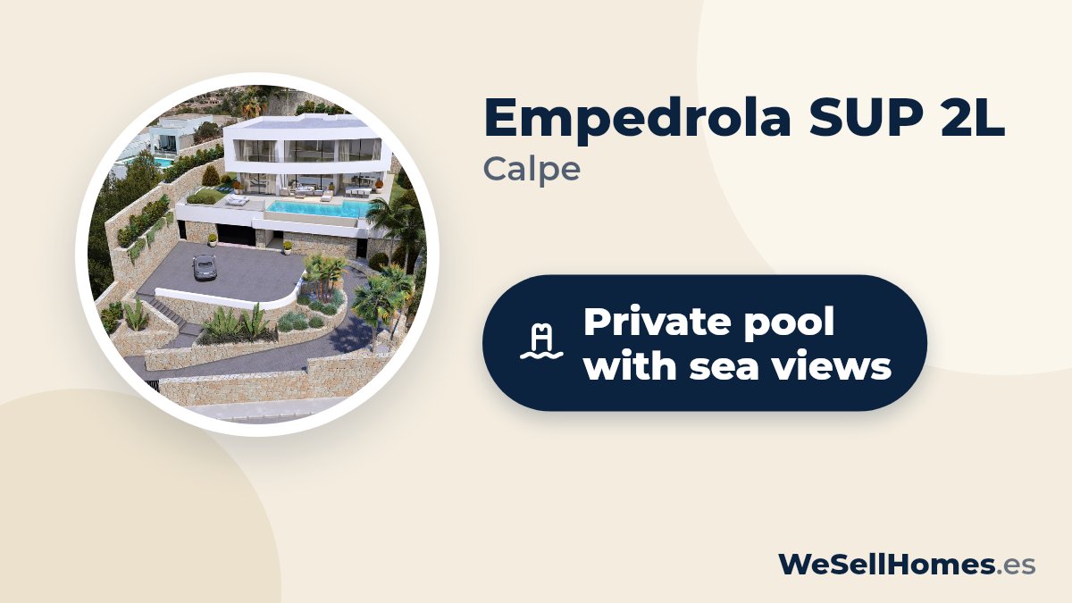 Empedrola SUP 2L, Calpe: Private pool with sea views