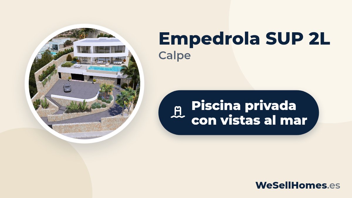 Empedrola SUP 2L, Calpe: Piscina privada con vistas al mar