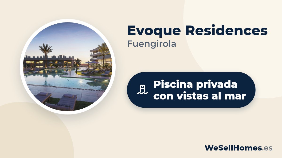 Evoque Residences, Fuengirola: Piscina privada con vistas al mar
