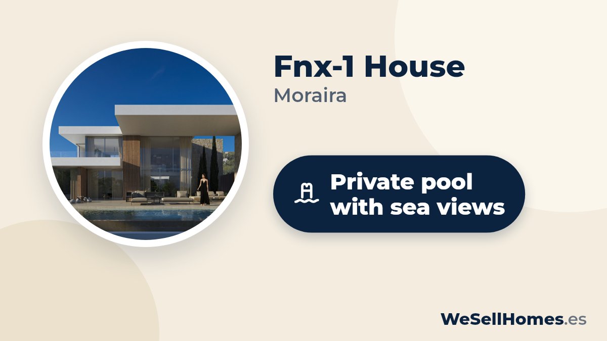 Fnx-1 House, Moraira: Private pool with sea views