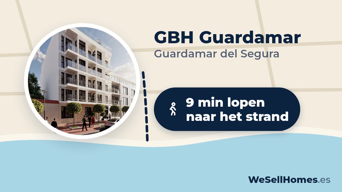 GBH Guardamar, Guardamar del Segura: 9 min lopen naar het strand