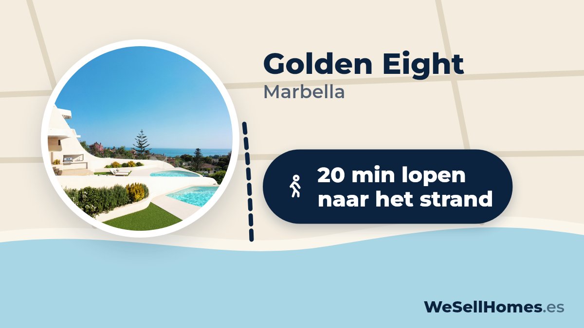 Golden Eight, Marbella: 20 min lopen naar het strand