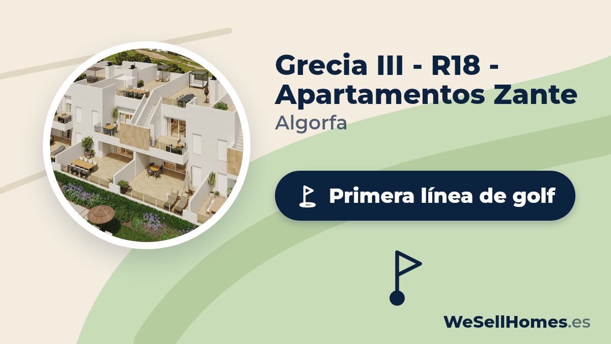 Grecia III - R18 - Apartamentos Zante, Algorfa: Primera línea de golf