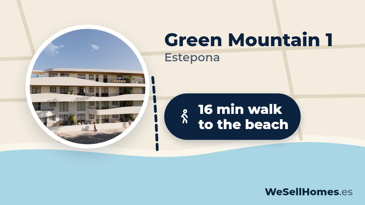 Green Mountain 1, Estepona: 16 min walk to the beach