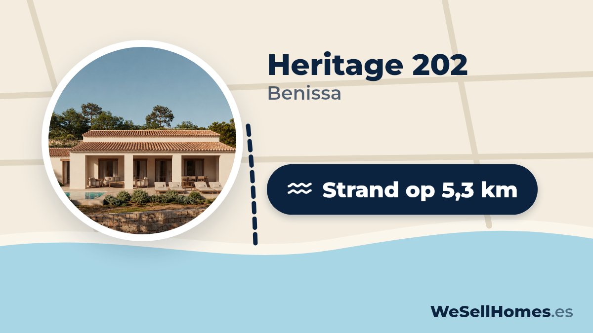 Heritage 202, Benissa: Strand op 5,3 km