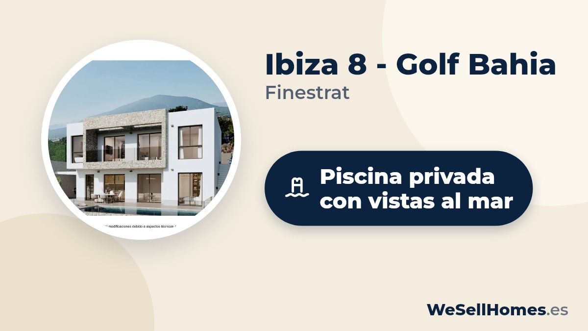 Ibiza 8 - Golf Bahia, Finestrat: Piscina privada con vistas al mar