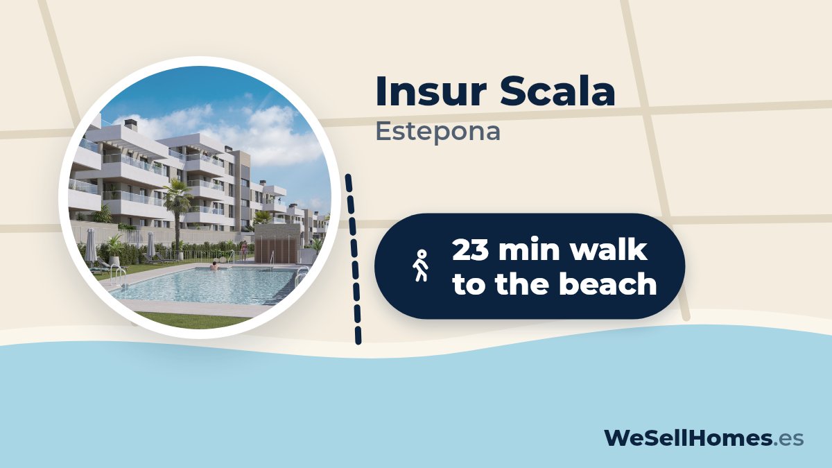 Insur Scala, Estepona: 23 min walk to the beach