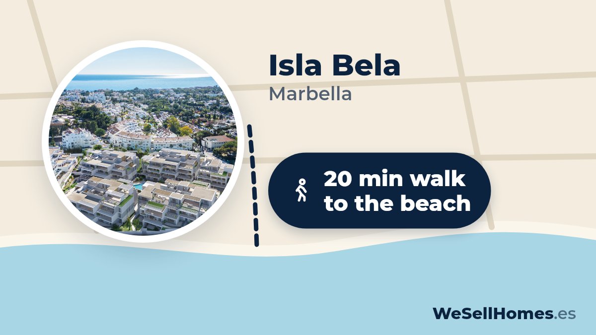 Isla Bela, Marbella: 20 min walk to the beach