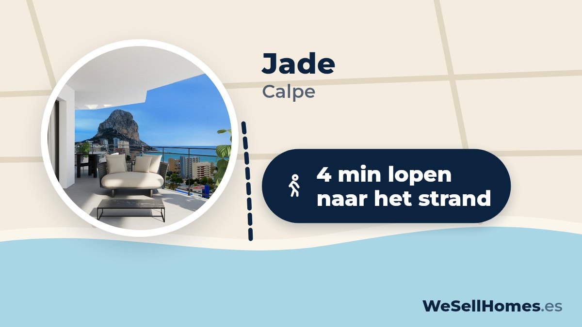 Jade, Calpe: 4 min lopen naar het strand