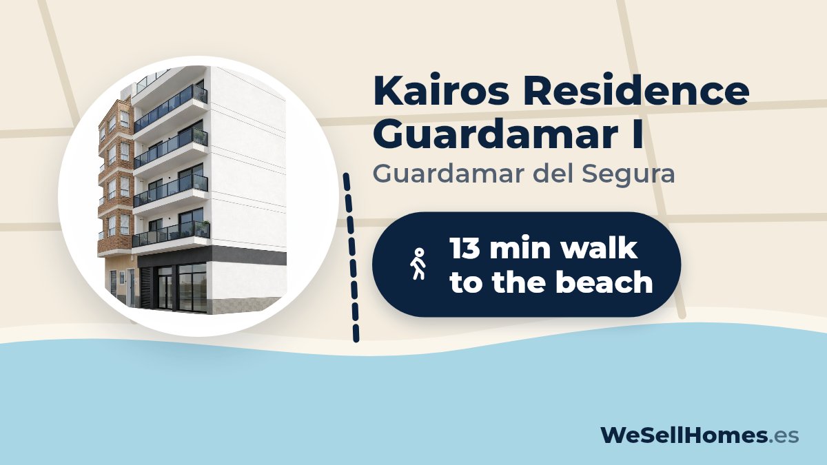 Kairos Residence Guardamar I, Guardamar del Segura: 13 min walk to the beach
