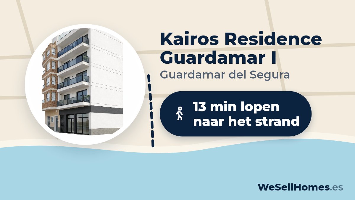 Kairos Residence Guardamar I, Guardamar del Segura: 13 min lopen naar het strand
