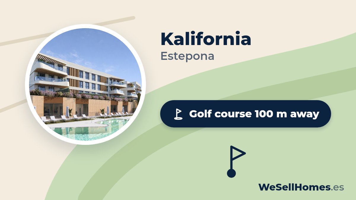 Kalifornia, Estepona: Golf course 100 m away
