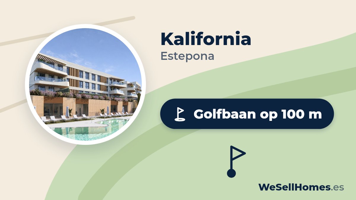 Kalifornia, Estepona: Golfbaan op 100 m