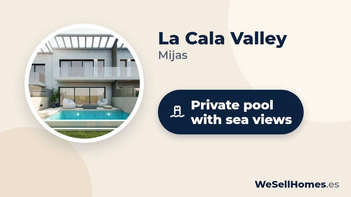 La Cala Valley, Mijas: Private pool with sea views