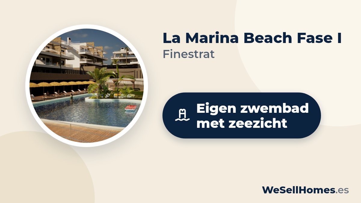 La Marina Beach Fase I, Finestrat: Eigen zwembad met zeezicht
