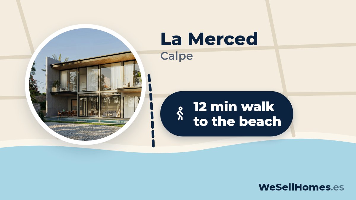 La Merced, Calpe: 12 min walk to the beach