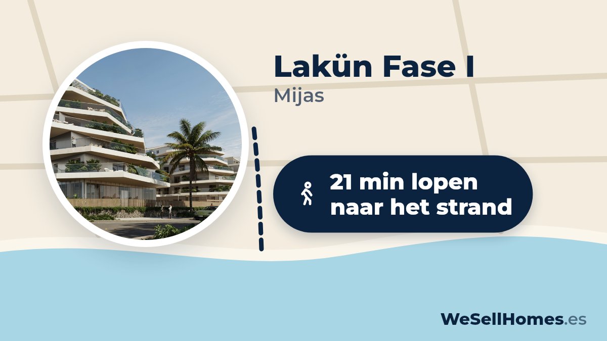 Lakün Fase I, Mijas: 21 min lopen naar het strand