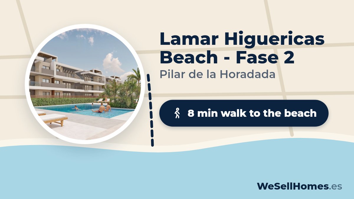 Lamar Higuericas Beach - Fase 2, Pilar de la Horadada: 8 min walk to the beach