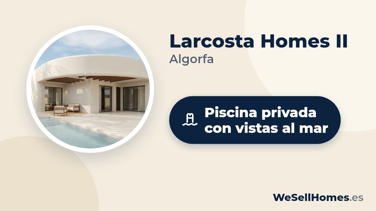 Larcosta Homes II, Algorfa: Piscina privada con vistas al mar