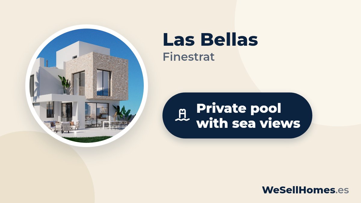 Las Bellas, Finestrat: Private pool with sea views