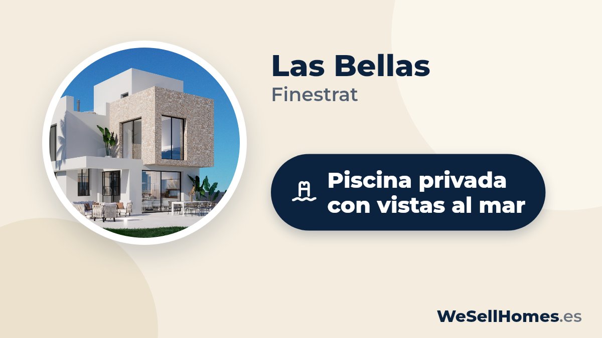 Las Bellas, Finestrat: Piscina privada con vistas al mar