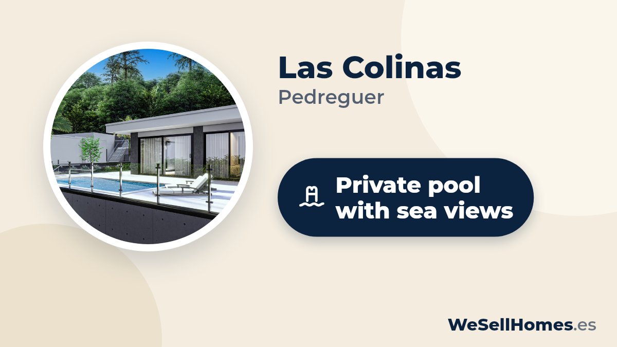 Las Colinas, Pedreguer: Private pool with sea views
