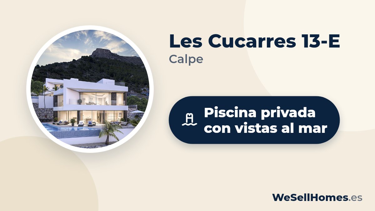 Les Cucarres 13-E, Calpe: Piscina privada con vistas al mar