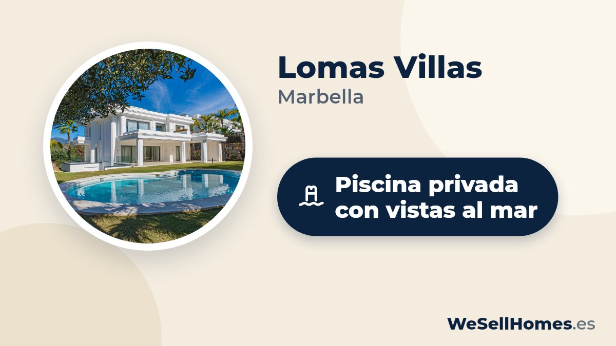 Lomas Villas, Marbella: Piscina privada con vistas al mar