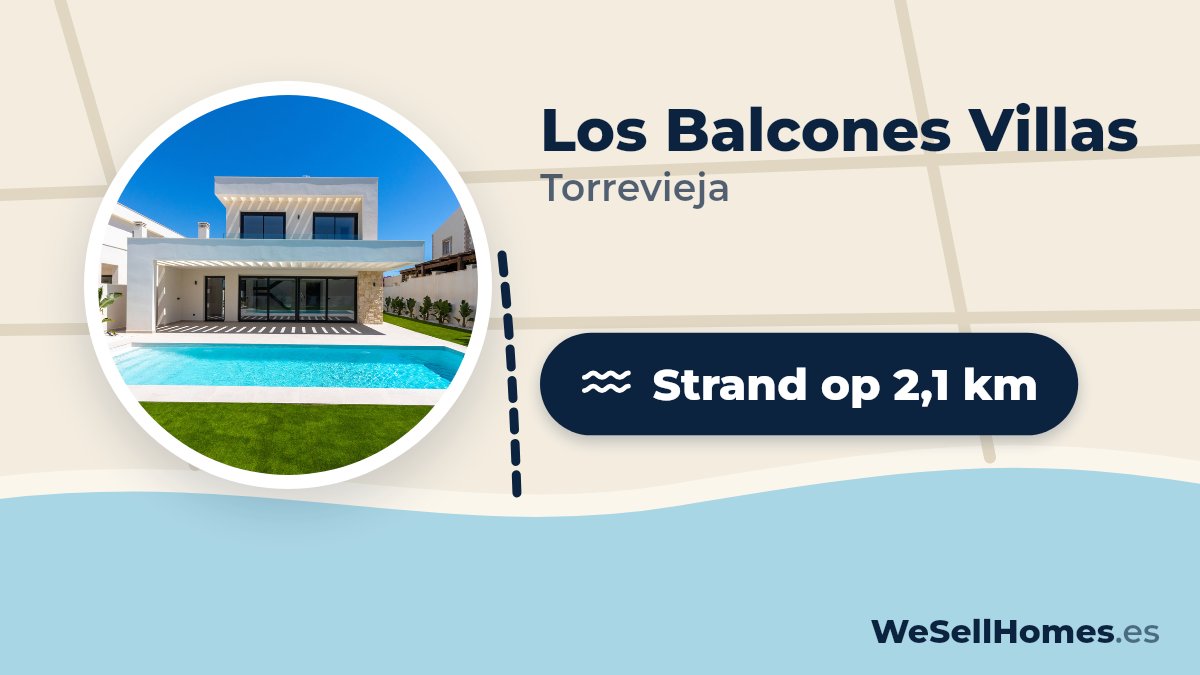 Los Balcones Villas, Torrevieja: Strand op 2,1 km