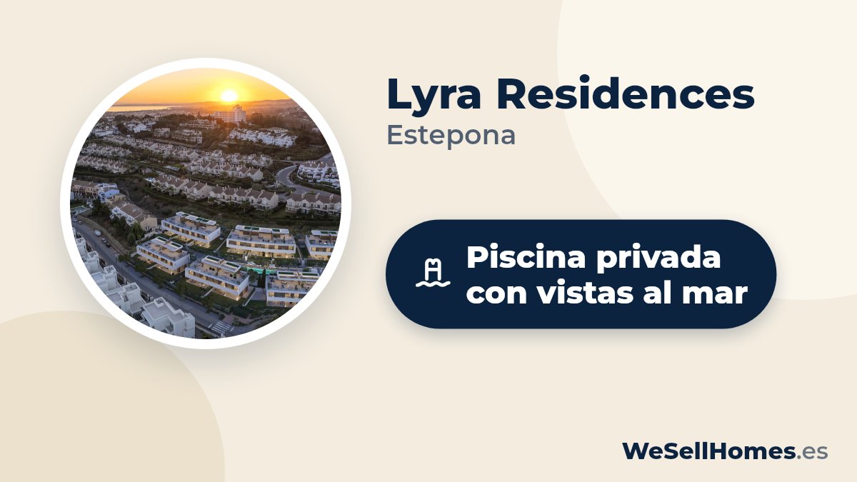 Lyra Residences, Estepona: Piscina privada con vistas al mar