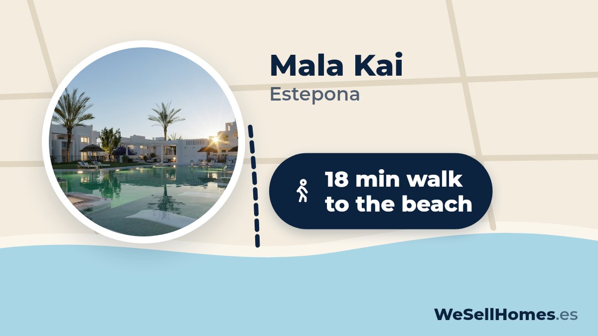 Mala Kai, Estepona: 18 min walk to the beach
