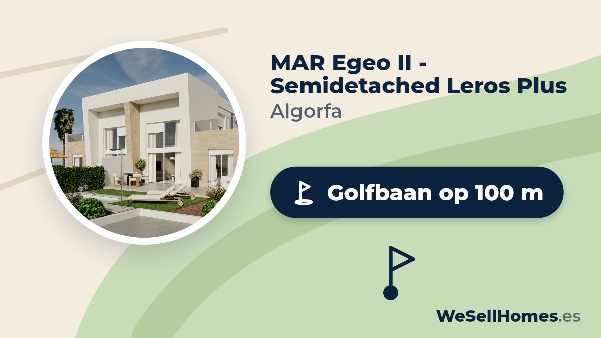 MAR Egeo II - Semidetached Leros Plus, Algorfa: Golfbaan op 100 m