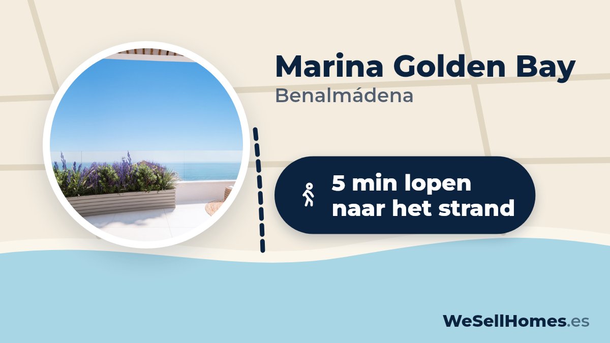 Marina Golden Bay, Benalmádena: 5 min lopen naar het strand
