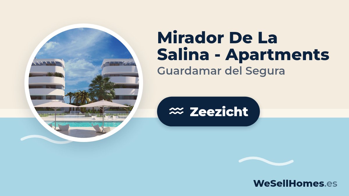 Mirador De La Salina - Apartments, Guardamar del Segura: Zeezicht