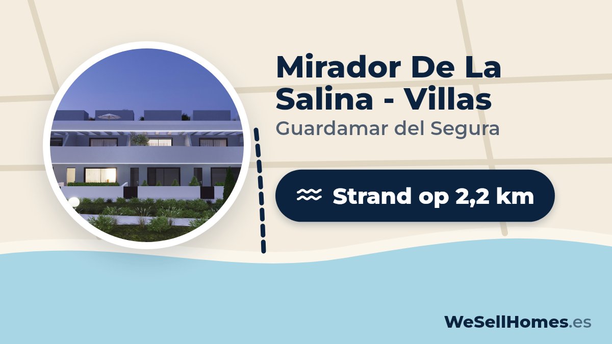 Mirador De La Salina - Villas, Guardamar del Segura: Strand op 2,2 km