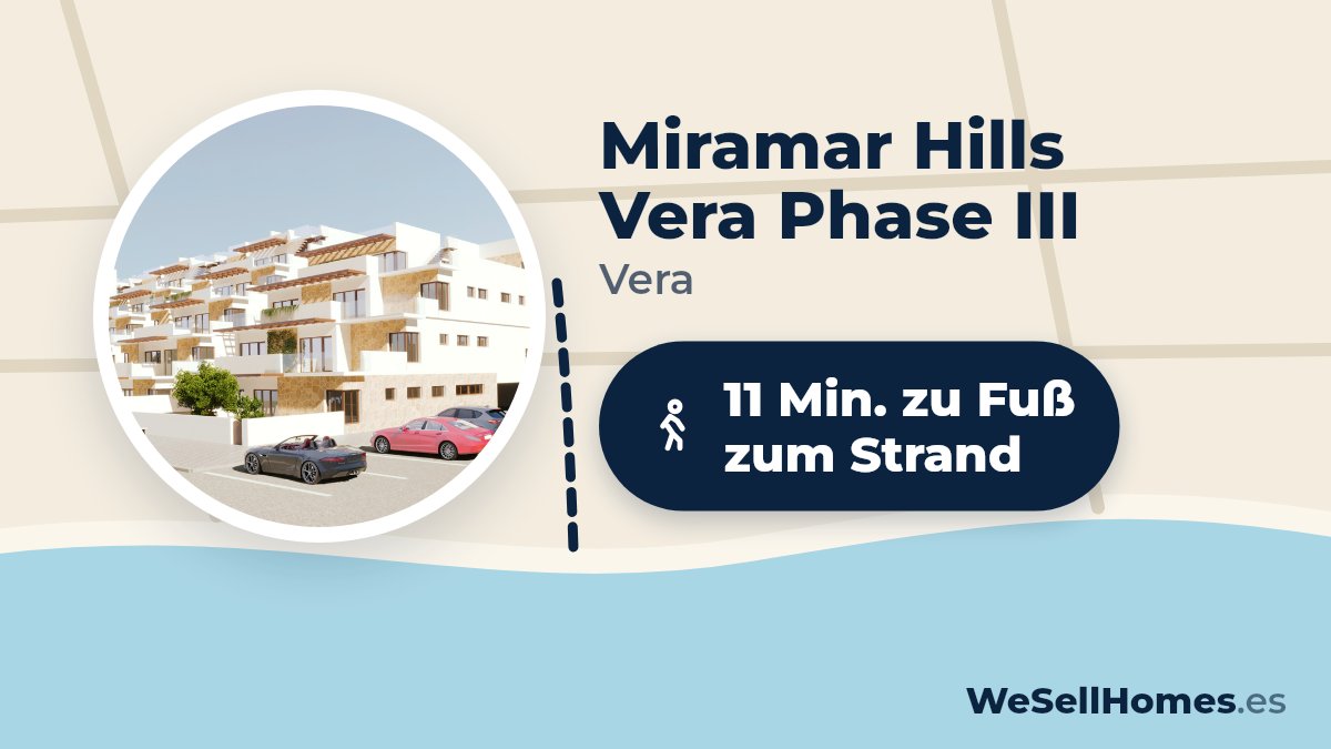 Miramar Hills Vera Phase III, Vera: 11 Min. zu Fuß zum Strand