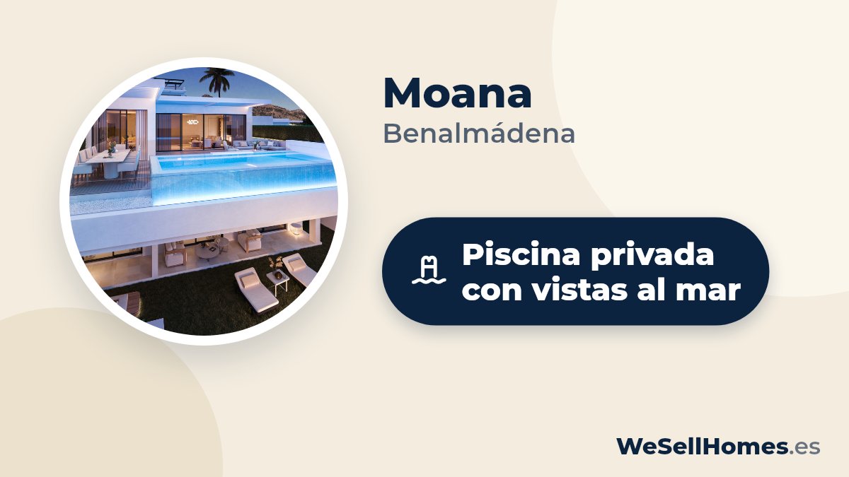 Moana, Benalmádena: Piscina privada con vistas al mar