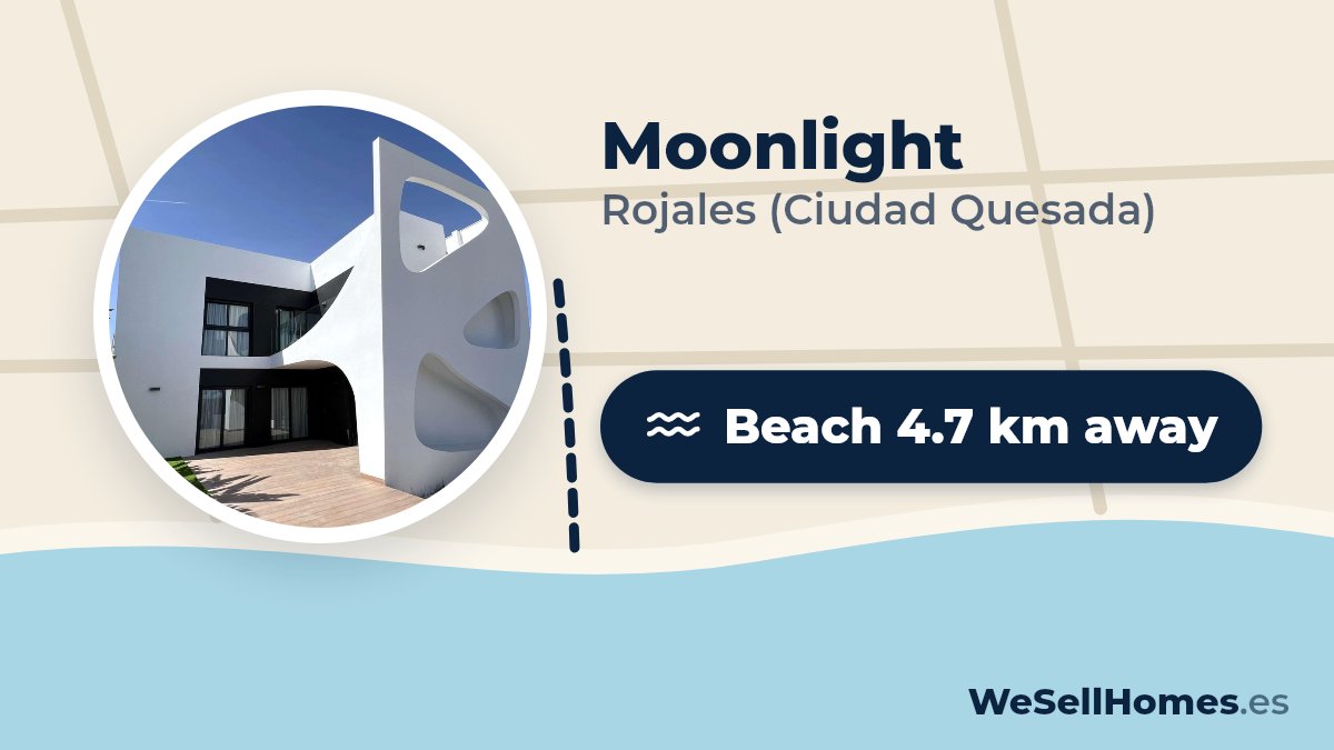 Moonlight, Rojales (Ciudad Quesada): Beach 4.7 km away