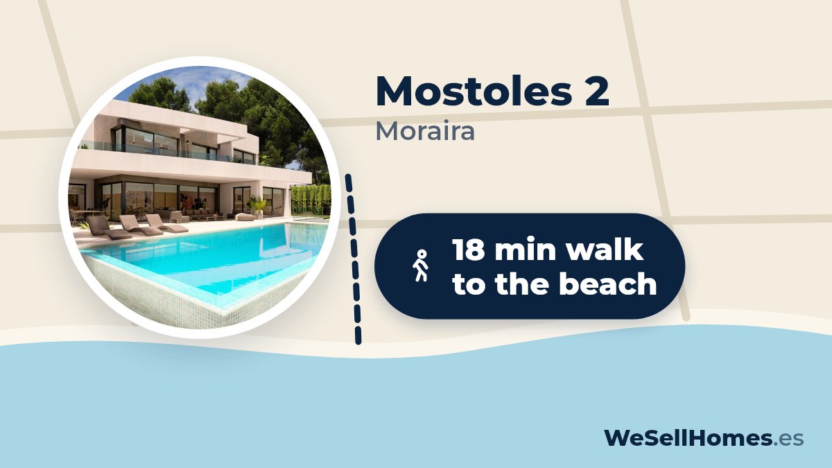 Mostoles 2, Moraira: 18 min walk to the beach