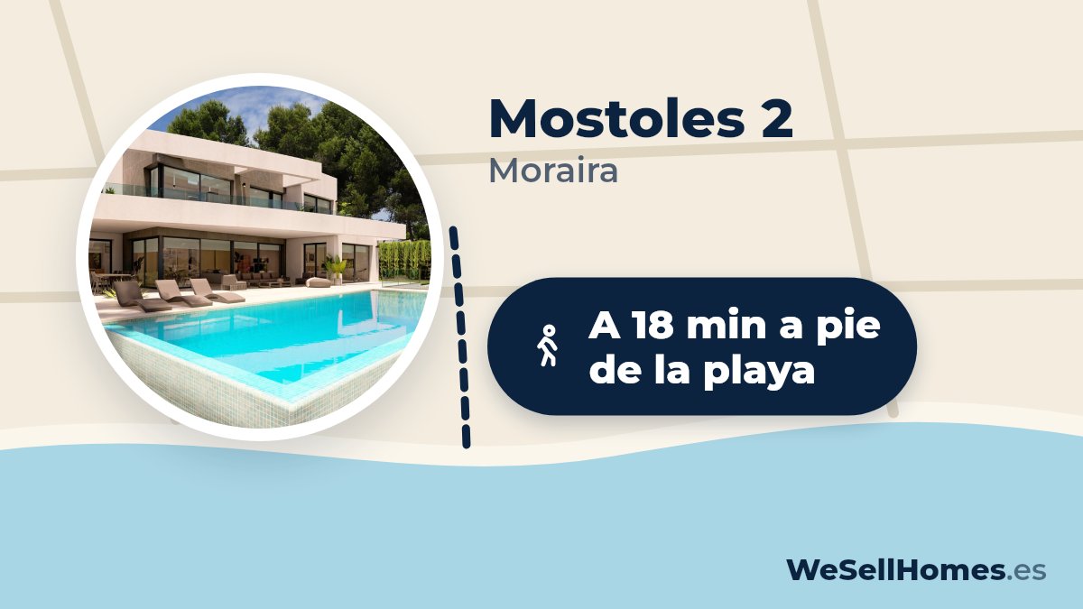 Mostoles 2, Moraira: A 18 min a pie de la playa