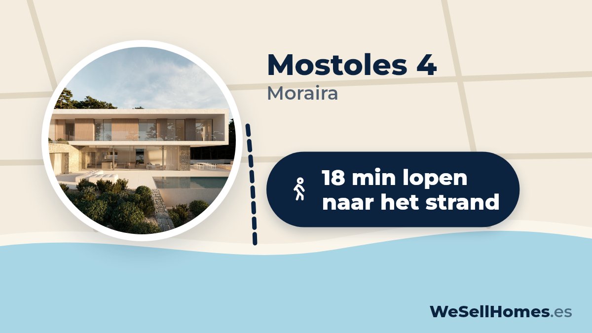Mostoles 4, Moraira: 18 min lopen naar het strand