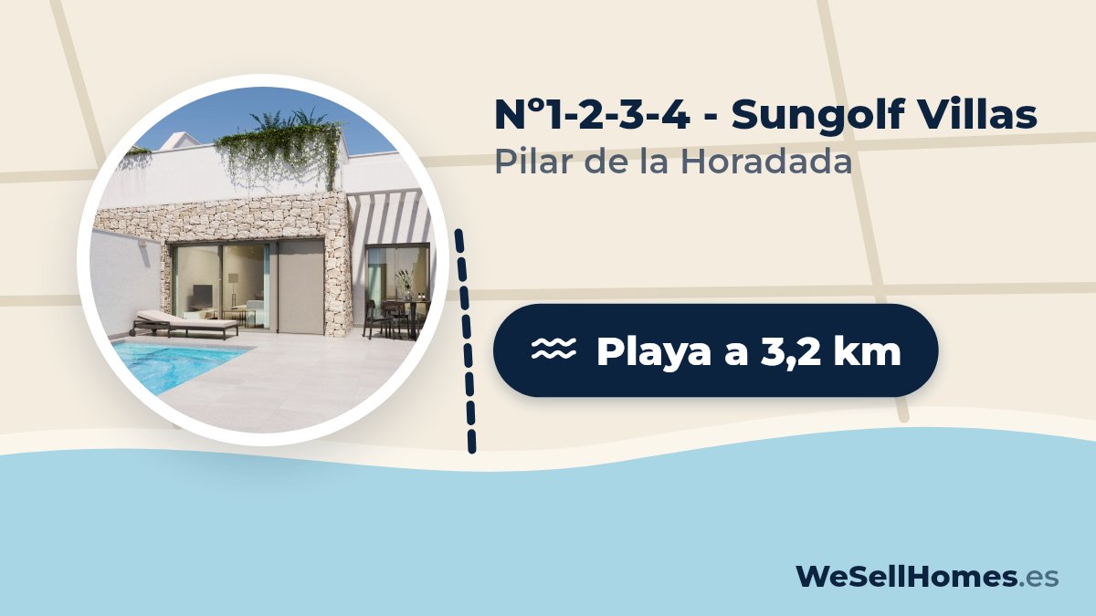 Nº1-2-3-4 - Sungolf Villas, Pilar de la Horadada: Playa a 3,2 km