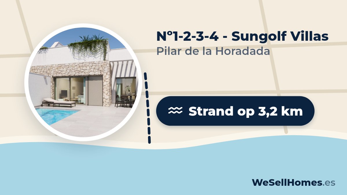 Nº1-2-3-4 - Sungolf Villas, Pilar de la Horadada: Strand op 3,2 km