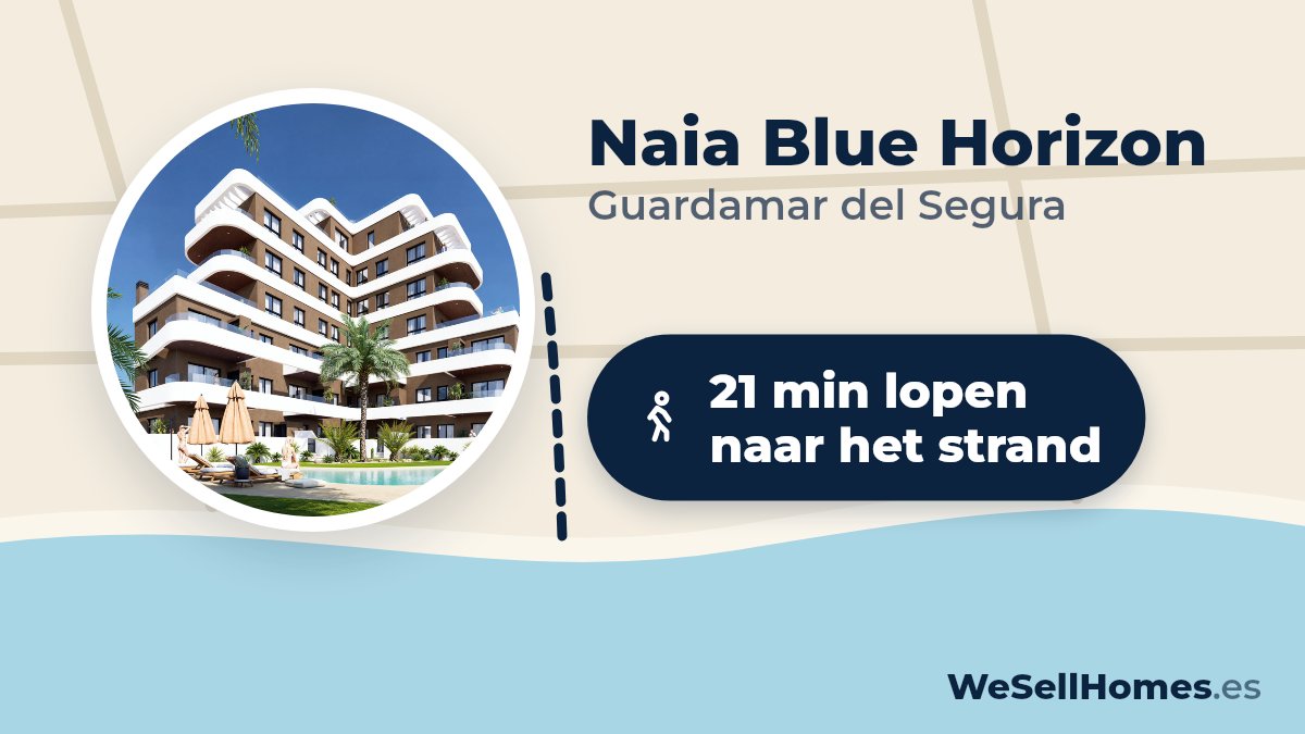 Naia Blue Horizon, Guardamar del Segura: 21 min lopen naar het strand