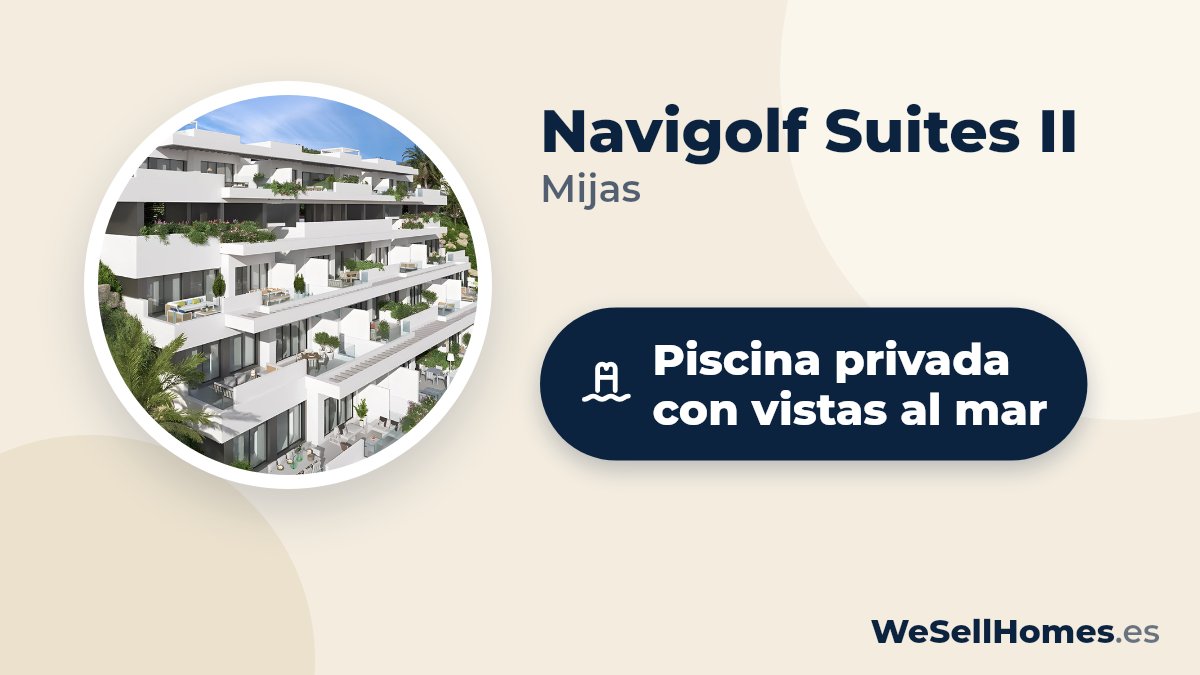 Navigolf Suites II, Mijas: Piscina privada con vistas al mar